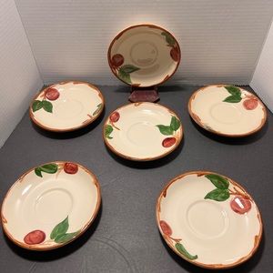 6 Franciscan ware apple pattern vintage saucers